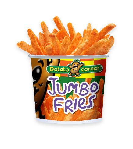 mega potato corner calories|Calories in Jumbo Fries by Potato Corner and Nutrition Facts.